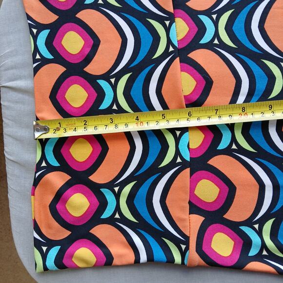 LuLaRoe Bold Peacock Fold Over Maxi Skirt XS tube dress bright orange blue NOS - Picture 11 of 12